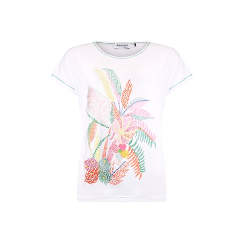 Anotherwoman dameskleding t-shirts & tops - t-shirt ronde hals. mix  (multicolor)