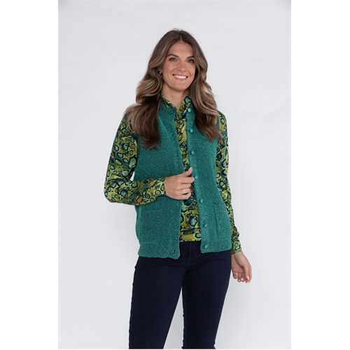 Roberto Sarto dameskleding truien & vesten - vest mouwloos. mix  (groen)