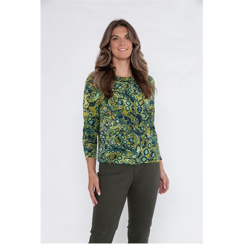 Roberto Sarto ladieswear t-shirts & tops - blouson round neck. available in size 40,42,44,46,48 (multicolor)