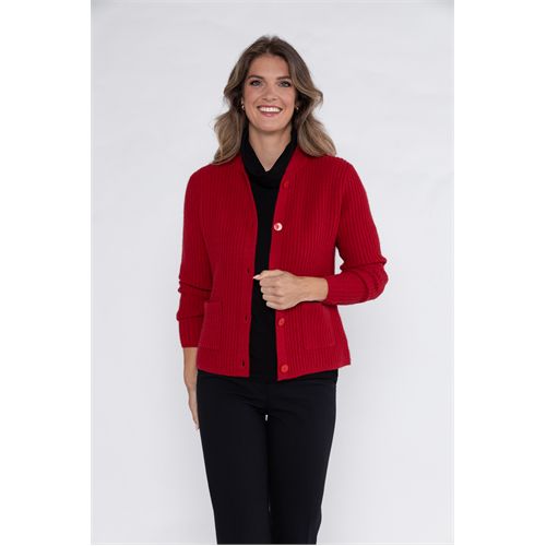 Roberto Sarto dameskleding truien & vesten - vest ronde hals. mix  (rood)