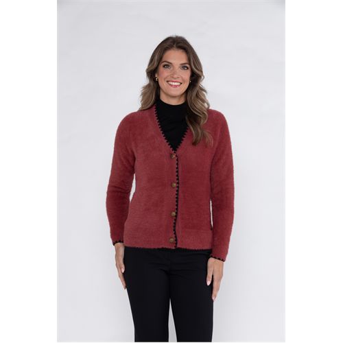 Roberto Sarto dameskleding truien & vesten - vest v-hals. mix  (rood)