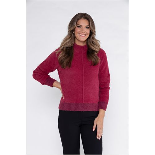 Roberto Sarto dameskleding truien & vesten - trui ronde hals. mix  (rood)