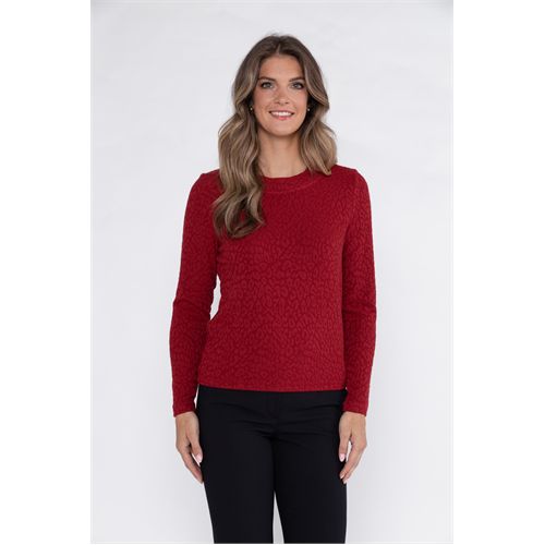Roberto Sarto dameskleding t-shirts & tops - blouson turtle. mix  (rood)