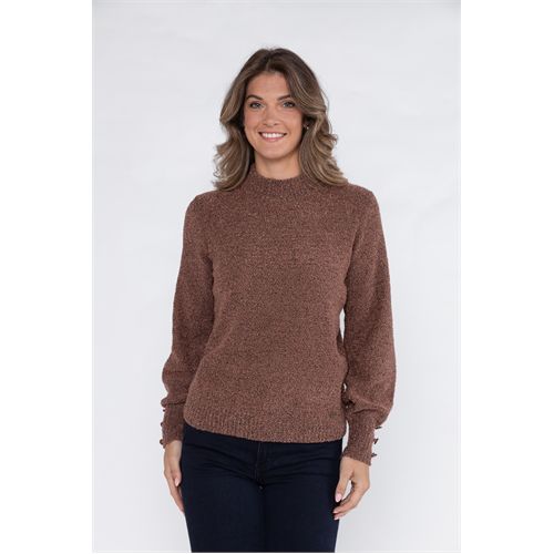 Roberto Sarto dameskleding truien & vesten - trui turtle. mix 38,40,42,44,46,48 (bruin)