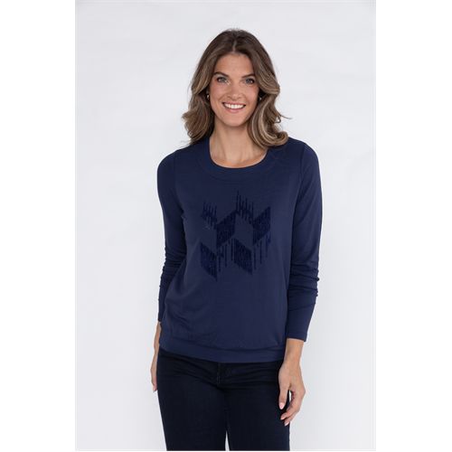 Roberto Sarto dameskleding t-shirts & tops - blouson ballet hals. mix 38,40,42,44,46 (multicolor)