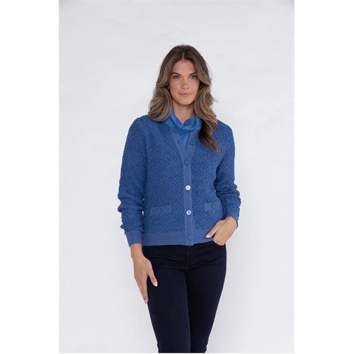Roberto Sarto dameskleding truien & vesten - vest ronde hals. mix 48 (blauw)