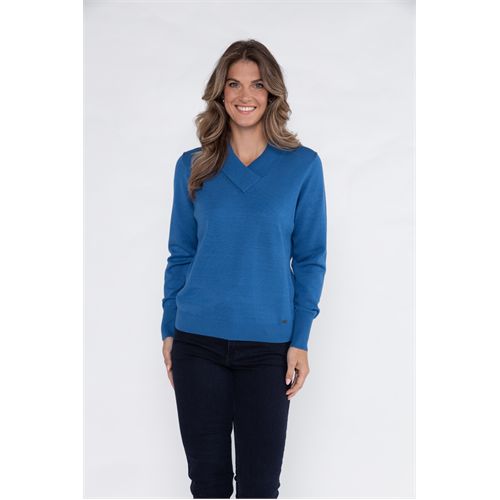 Roberto Sarto dameskleding truien & vesten - trui sjaalkraag. mix 38,40,42,44,46,48 (blauw)