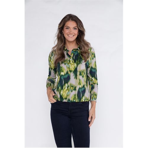 Roberto Sarto ladieswear t-shirts & tops - blouson polo shirt. available in size 40,42,44,46,48 (multicolor)