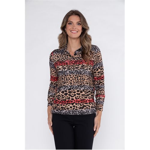 Roberto Sarto dameskleding t-shirts & tops - blouson polo. mix  (multicolor)
