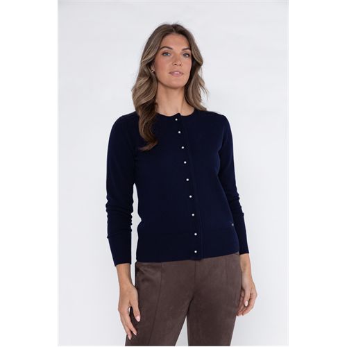 Roberto Sarto dameskleding truien & vesten - vest ronde hals. beschikbaar in maat 48 (blauw)