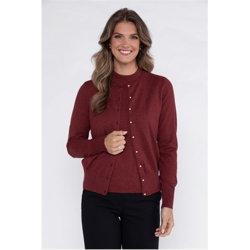Roberto Sarto dameskleding truien & vesten - vest ronde hals. mix  (rood)