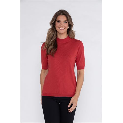 Roberto Sarto dameskleding truien & vesten - pullover turtle k/m. mix  (rood)