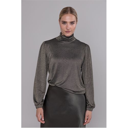 Anotherwoman dameskleding t-shirts & tops - t-shirt turtle. mix 36,38,40,42,44,46 (olijf)