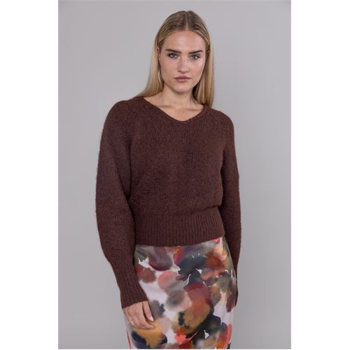 Anotherwoman dameskleding truien & vesten - trui met v-hals. mix 36,38,40,42,44,46 (rood)