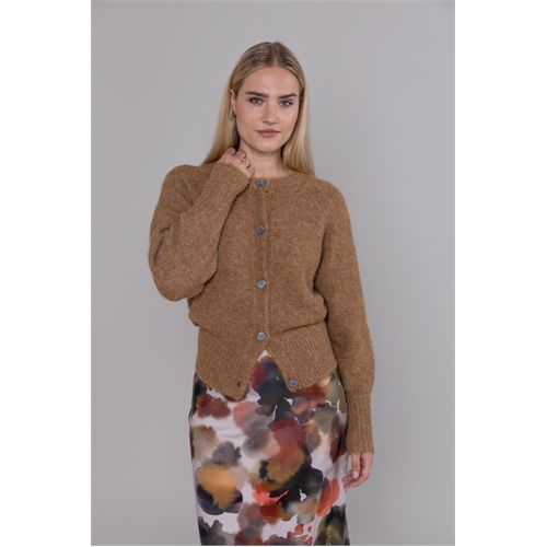 Anotherwoman dameskleding truien & vesten - vest ronde hals. beschikbaar in maat 36,38,40,42,44,46 (bruin)