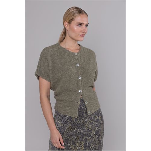 Anotherwoman dameskleding truien & vesten - vest korte mouw. mix 38,40,46 (olijf)