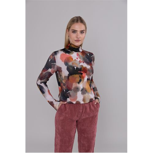 Anotherwoman dameskleding t-shirts & tops - t-shirt turtle. beschikbaar in maat 38 (multicolor)