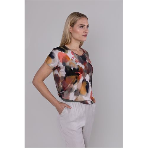 Anotherwoman dameskleding t-shirts & tops - t-shirt ronde hals. beschikbaar in maat 36,38,40,42,44,46 (multicolor)