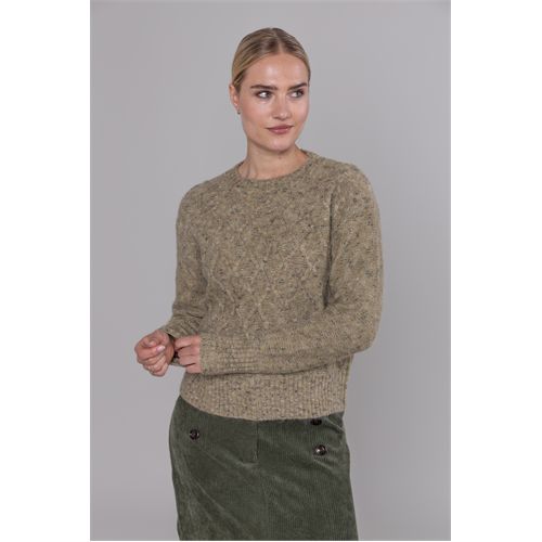 Anotherwoman dameskleding truien & vesten - trui ronde hals. mix 36,40,42,44,46 (olijf)