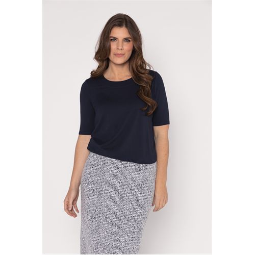 Roberto Sarto dameskleding t-shirts & tops - blouson ronde hals. beschikbaar in maat  (blauw)