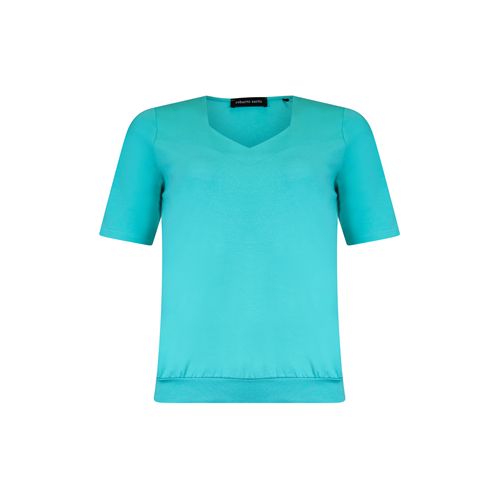 Roberto Sarto dameskleding t-shirts & tops - blouson vierkante hals. beschikbaar in maat 38,40,42,44,46,48 (groen)
