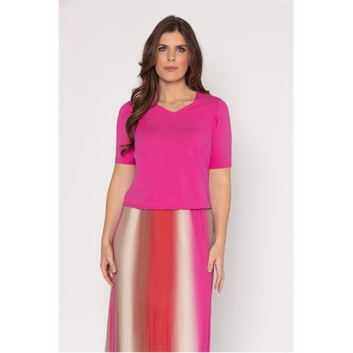 Roberto Sarto dameskleding t-shirts & tops - blouson vierkante hals. beschikbaar in maat  (roze)