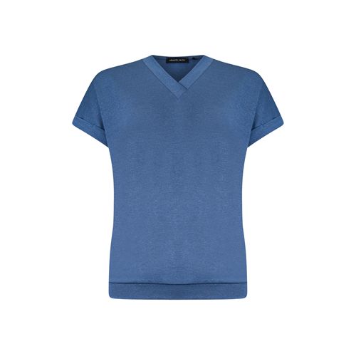 Roberto Sarto dameskleding t-shirts & tops - blouson v-hals. beschikbaar in maat 38,40,42,44,46,48 (blauw)