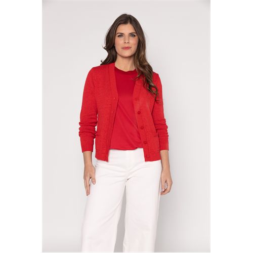 Roberto Sarto dameskleding truien & vesten - vest v-hals. beschikbaar in maat  (rood)