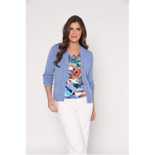 Roberto Sarto dameskleding truien & vesten - vest v-hals. beschikbaar in maat  (blauw)