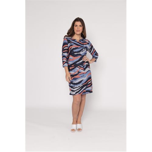 Roberto Sarto dameskleding jurken - jurk ronde hals met v. beschikbaar in maat 38,40,42,44,48 (multicolor)