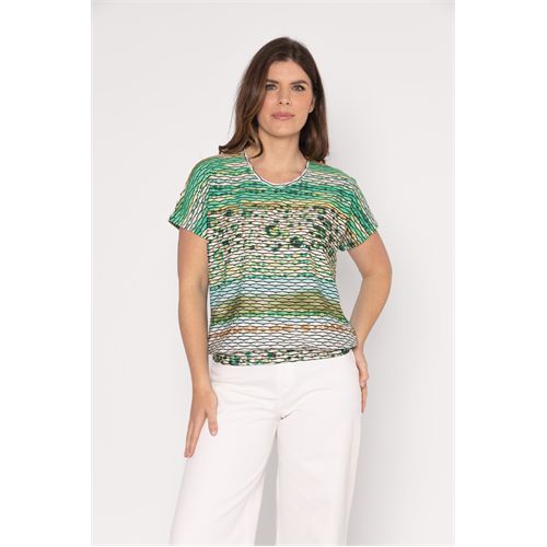 Roberto Sarto dameskleding t-shirts & tops - blouson ronde hals. beschikbaar in maat  (multicolor)