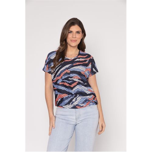 Roberto Sarto dameskleding t-shirts & tops - blouson ronde hals. beschikbaar in maat  (multicolor)