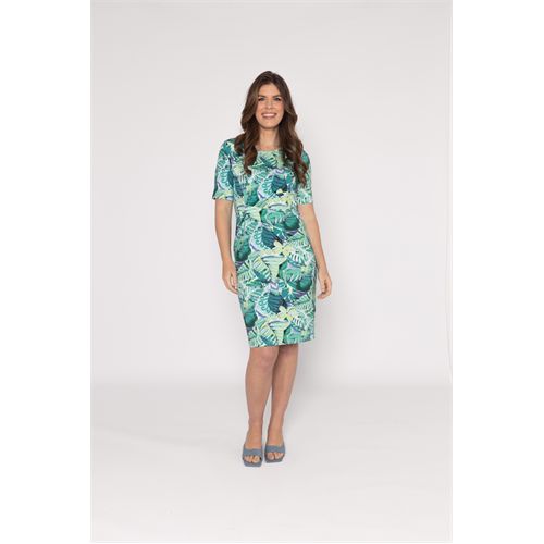 Roberto Sarto dameskleding jurken - jurk ronde hals. beschikbaar in maat  (multicolor)