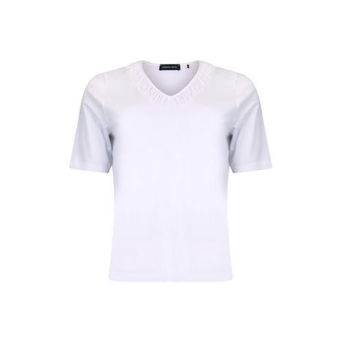Roberto Sarto dameskleding t-shirts & tops - t-shirt v-hals. beschikbaar in maat  (wit)