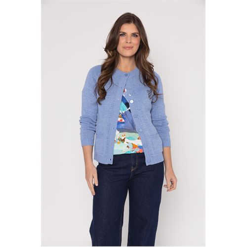 Roberto Sarto dameskleding truien & vesten - vest ronde hals. beschikbaar in maat  (blauw)