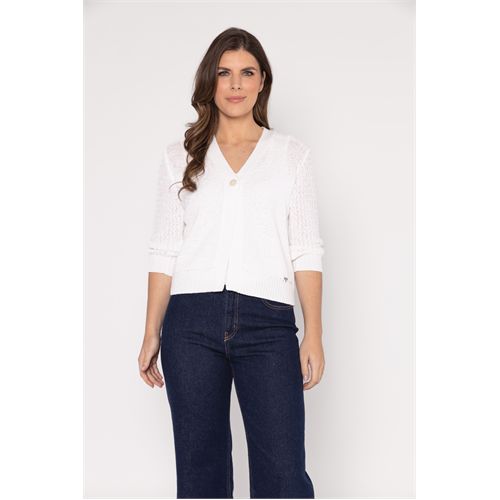 Roberto Sarto dameskleding truien & vesten - vest v-hals. beschikbaar in maat  (wit)