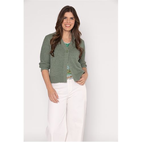 Roberto Sarto dameskleding truien & vesten - vest v-hals. beschikbaar in maat  (olijf)