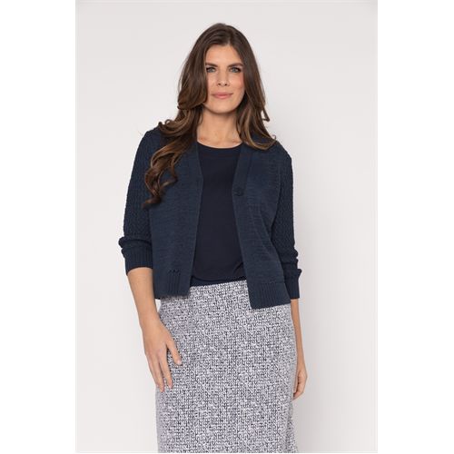 Roberto Sarto dameskleding truien & vesten - vest v-hals. beschikbaar in maat  (blauw)