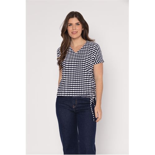 Roberto Sarto dameskleding t-shirts & tops - blouson v-hals. beschikbaar in maat  (multicolor)