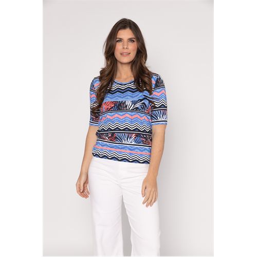 Roberto Sarto dameskleding t-shirts & tops - t-shirt ronde hals. beschikbaar in maat  (multicolor)