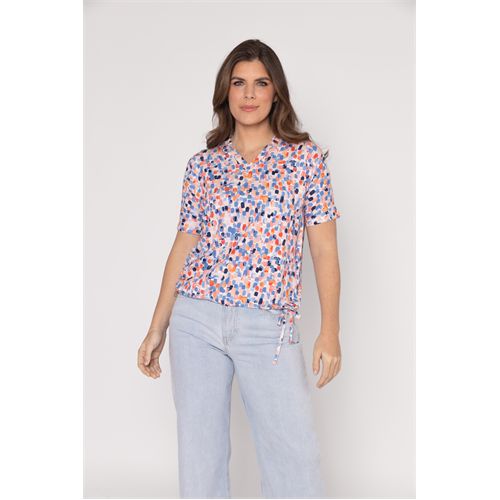 Roberto Sarto dameskleding t-shirts & tops - t-shirt v-hals. beschikbaar in maat  (multicolor)