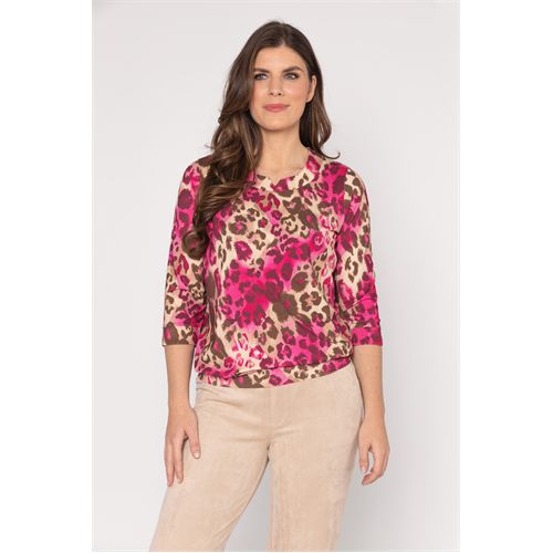 Roberto Sarto dameskleding t-shirts & tops - blouson ronde hals. beschikbaar in maat  (multicolor)