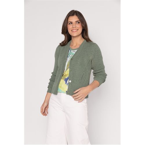 Roberto Sarto dameskleding truien & vesten - vest v-hals. beschikbaar in maat  (olijf)