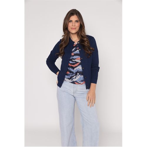 Roberto Sarto dameskleding truien & vesten - cardigan l/s. beschikbaar in maat  (blauw)