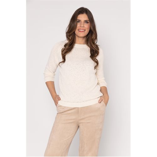 Roberto Sarto dameskleding truien & vesten - trui ronde hals. beschikbaar in maat  (ecru)