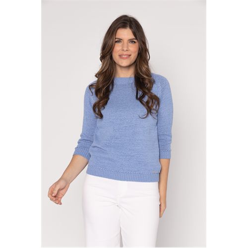 Roberto Sarto dameskleding truien & vesten - trui ronde hals. beschikbaar in maat  (blauw)