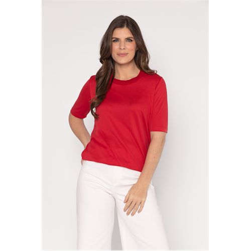 Roberto Sarto dameskleding t-shirts & tops - blouson ronde hals. beschikbaar in maat  (rood)