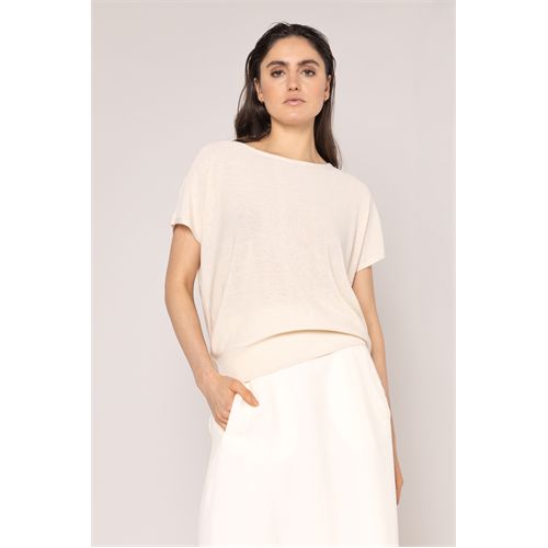 Anotherwoman dameskleding t-shirts & tops - top ronde hals. mix 36,40,42,44,46 (ecru)