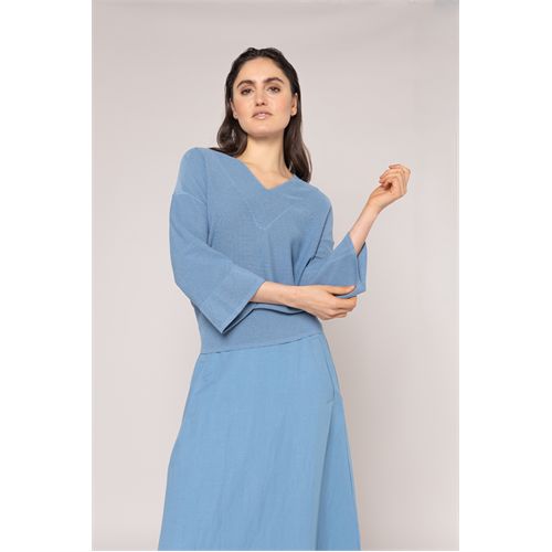 Anotherwoman dameskleding truien & vesten - trui v-hals. mix 36,38,40,42,44,46 (blauw)