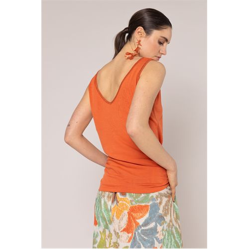 Anotherwoman ladieswear t-shirts & tops - singlet o-neck. available in size 38,40,42,44,46 (orange)